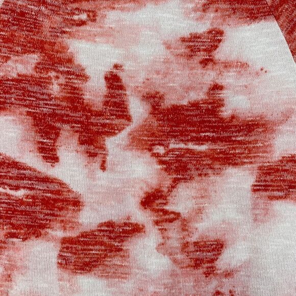 🎁5/$25 Clientele Woman's Shirt Tie Die White with Orange Design 3/4 Sleeve - Picture 8 of 8